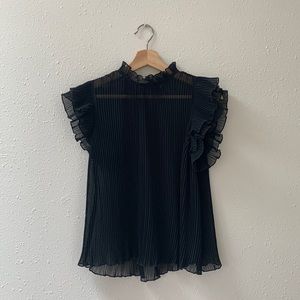 Navy Anthropologie Blouse Shirt